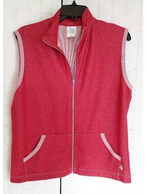 Weekenders Vest Medium Red Vintage 90s Preppy Coastal Grandma Lagenlook Classic